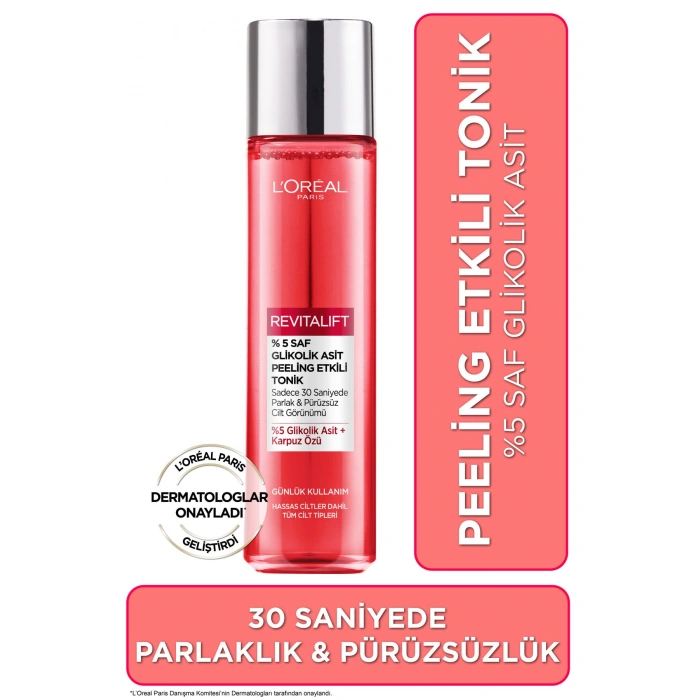Loreal Paris Revitalift %5 Saf Glikolik Asit Peeling Etkili Tonik - 180 ml