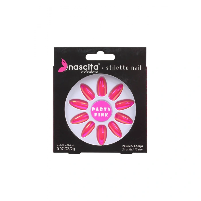 nascita Stiletto Pear Metalic Takma Tırnak