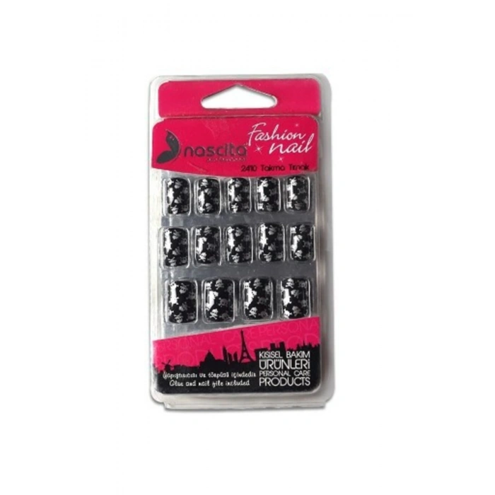 nascita 24lü Kurukafa Desenli Takma Tırnak