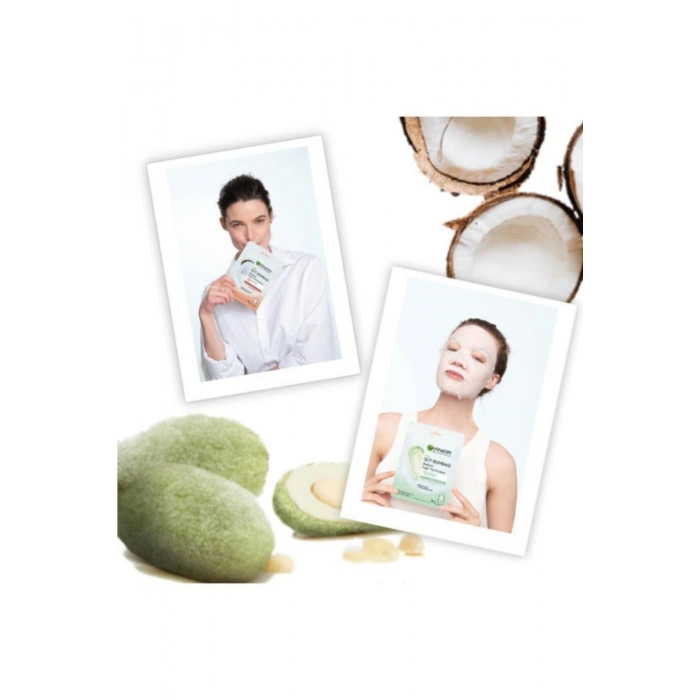 Garnier Süt Bombası Besleyici Kağıt Yüz Maskesi Badem Sütü 3lü Set