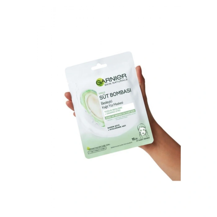 Garnier Süt Bombası Besleyici Kağıt Yüz Maskesi Badem Sütü 3lü Set