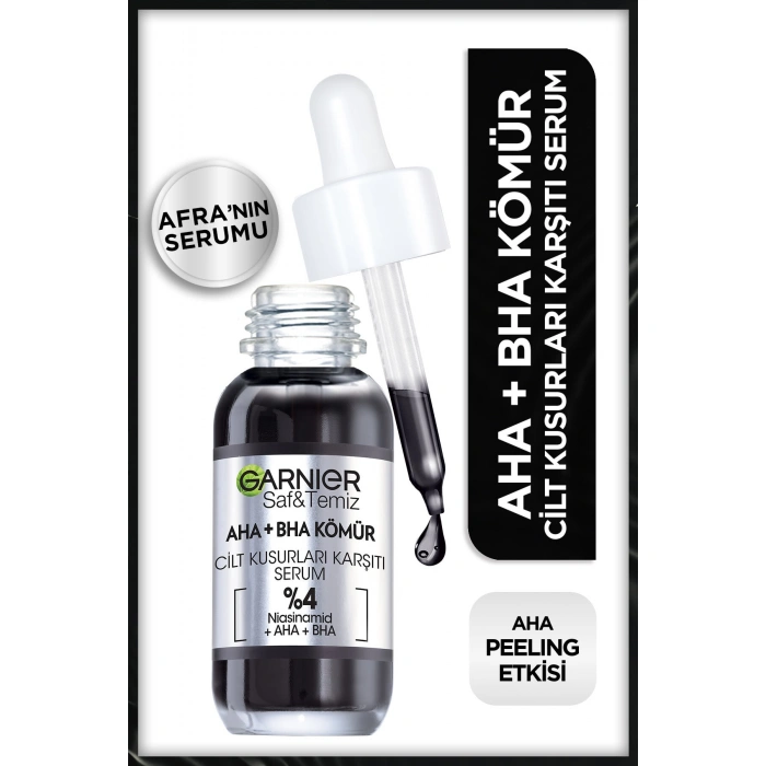 Garnier Aha+bha Cilt Kusurları Karşıtı Serum 30 ml & Micellar Kömür Kusursuz Makyaj Temizleyici Jel 400 ml