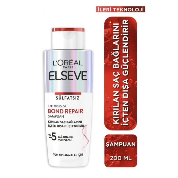 Elseve Bond Repair Bağ Onarıcı Saç Bakım Seti: Güçlendirici Şampuan + Şampuan Öncesi Kurtarıcı Bakım 200 ml