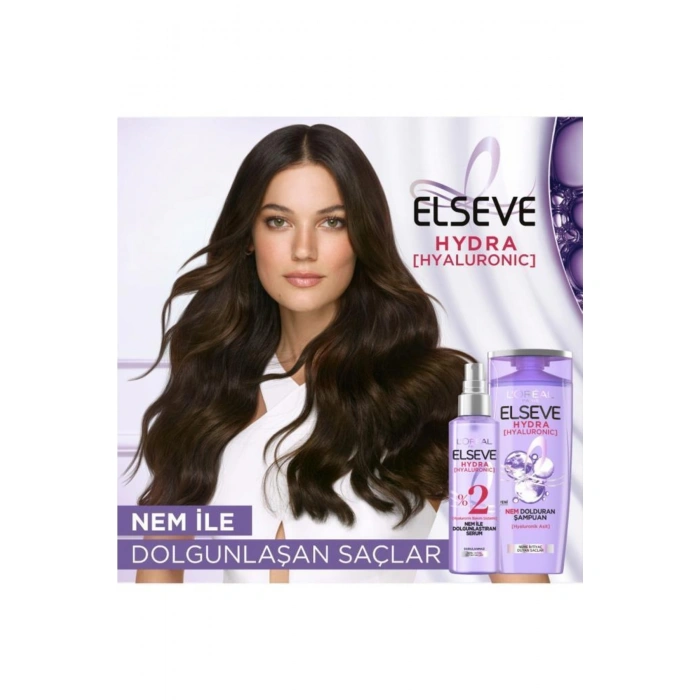 Elseve Hydra [hyaluronic] Nem Ile Dolgunlaştıran Duş Bakım Seti - Şampuan & Saç Bakım Kremi & Maske