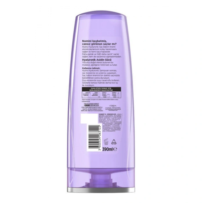 Elseve Hydra [hyaluronic] Nemi Hapseden Saç Bakım Kremi 390 ml 3lü Set