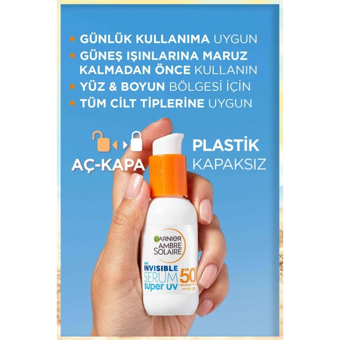 Garnier Invisible Spf 50 Süper UV Günlük Güneş Koruyucu Serum 30 ml