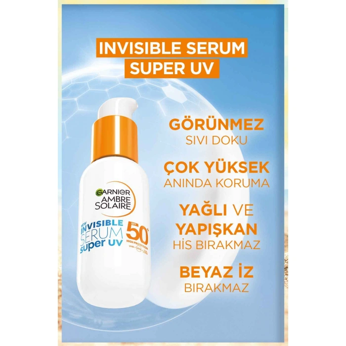 Garnier Invisible Spf 50 Süper UV Günlük Güneş Koruyucu Serum 30 ml