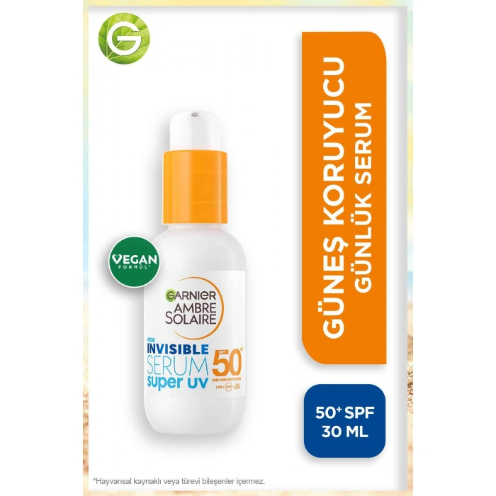 Garnier Invisible Spf 50 Süper UV Günlük Güneş Koruyucu Serum 30 ml