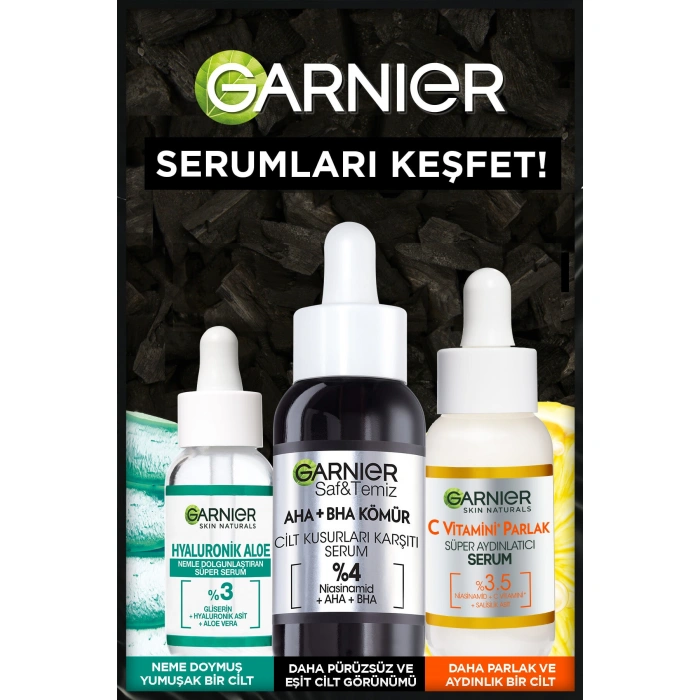 Garnier Nemlendirici Canlandırıcı Peeling Etkili Serum Seti 3