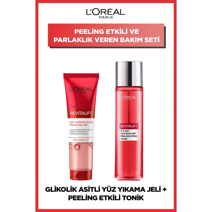 Loreal Paris Revitalift %5 Saf Glikolik Asit Peeling Etkili Tonik & Cilt Yenileme Etkili Temizleme Jeli 150 ml