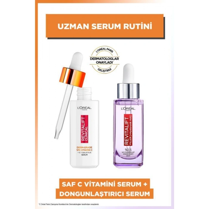 Loreal Paris Revitalift Clinical %12 Saf C Vitamini Serum & Revitalift Filler %1.5 Saf Hyaluronik Asit Serum