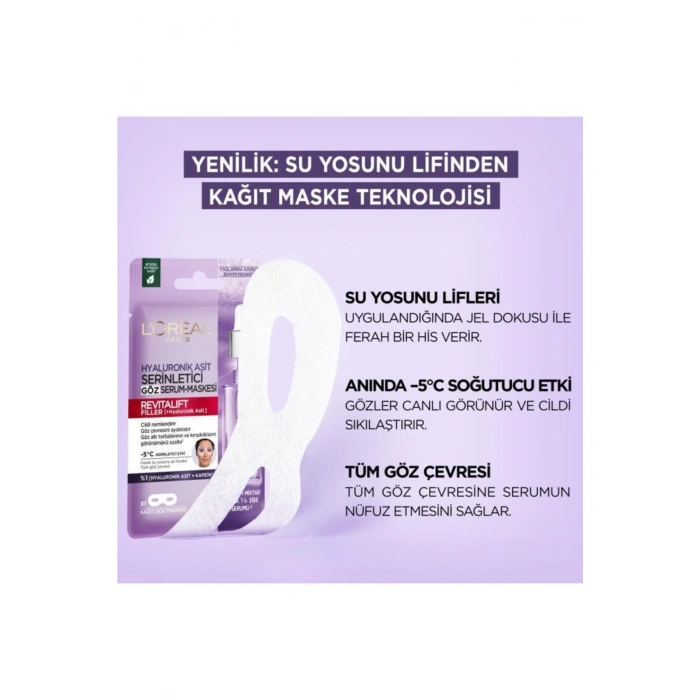 Loreal Paris Revitalift Filler Dolgunlaştırıcı Serum Maske & Serinletici Göz Serum Maskesi 2li Maske Seti