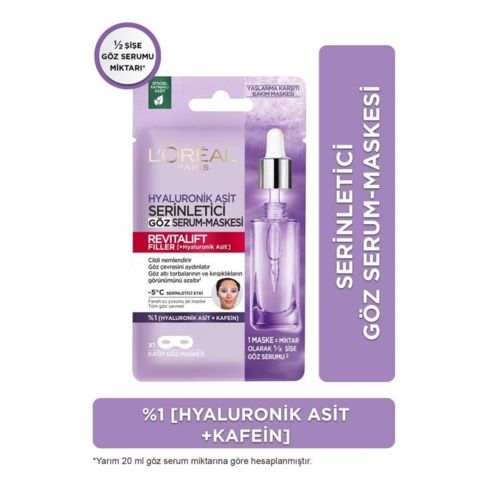 Loreal Paris Revitalift Filler Dolgunlaştırıcı Serum Maske & Serinletici Göz Serum Maskesi 2li Maske Seti