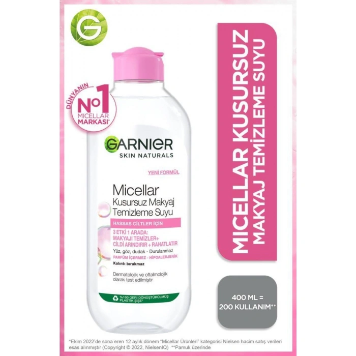 Garnier Saf & Temiz Nemlendiren Temizleyici 250 ml + Micellar Kusursuz Makyaj Temizleme Suyu 400 ml