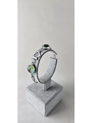 Benim Cam Atölyem Ebru Tekniği Çelik Murano Balık Bileklik