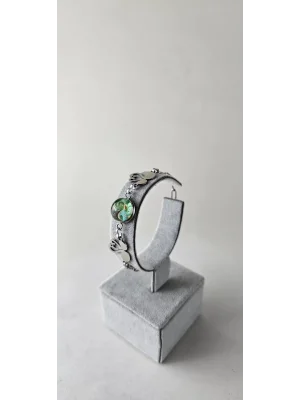 Benim Cam Atölyem Ebru Tekniği Çelik Murano Kuğu Bileklik