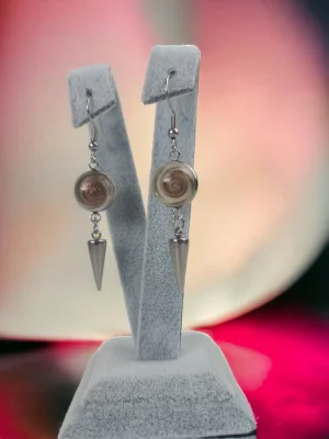 Benim Cam Atölyem Ebru Tekniği Çelik Murano Küpe