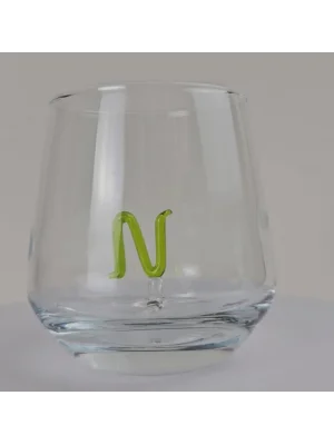 Benim Cam Atölyem Murano 3D Harf Kahve Yanı Bardak