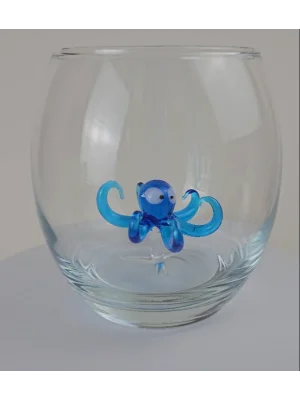 Benim Cam Atölyem Murano Ahtapot Bardak