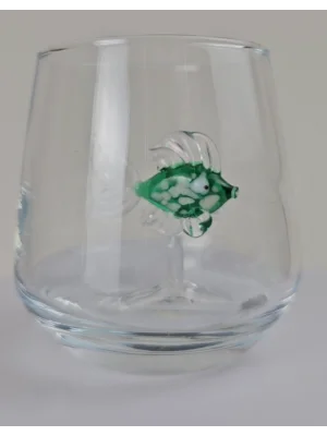 Benim Cam Atölyem Murano Balık Kahve Yanı Bardak