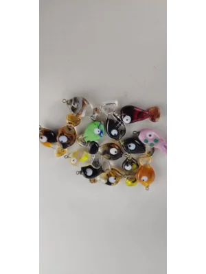 Benim Cam Atölyem Murano Balık Kolye Mini Takı