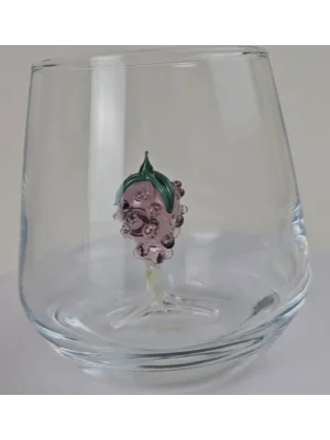Benim Cam Atölyem Murano Böğürtlen Kahve Yanı Bardak