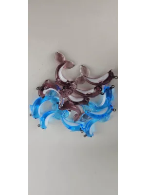 Benim Cam Atölyem Murano Yunus Balığı Kolye Mini Takı