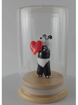 Benim Cam Atölyem Murano Fanus Panda Biblo