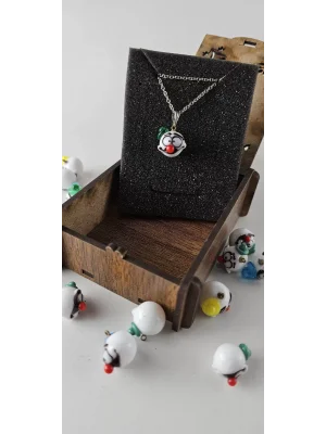 Benim Cam Atölyem Murano Palyaço Kolye Mini Takı