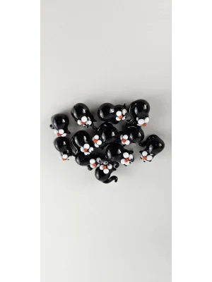 Benim Cam Atölyem Murano Kedi Kolye Mini Takı