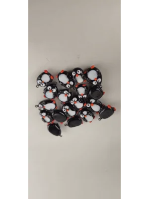 Benim Cam Atölyem Murano Penguen Kolye Mini Takı