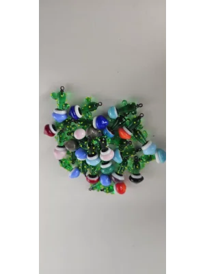 Benim Cam Atölyem Murano Kaktüs Kolye Mini Takı