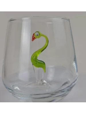 Benim Cam Atölyem Murano Flamingo Kahve Yanı Bardak