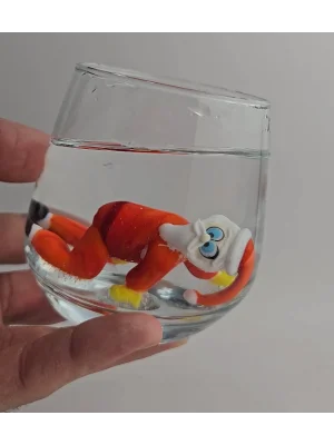 Benim Cam Atölyem Murano Gaz Çıkaran Bardak -Noel Baba-