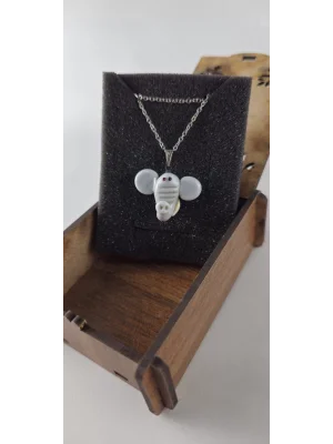 Benim Cam Atölyem Murano Fil Kolye Mini Takı