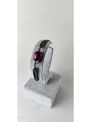 Benim Cam Atölyem Murano Uğur Böceği Bileklik Mini Takı