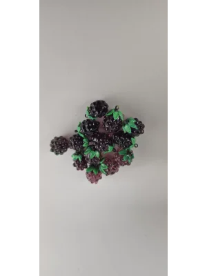 Benim Cam Atölyem Murano Böğürtlen Kolye Mini Takı