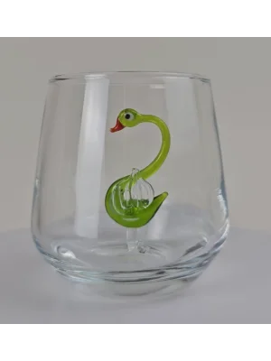 Benim Cam Atölyem Murano Kuğu Kahve Yanı Bardak