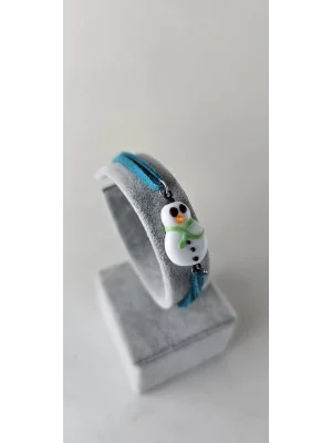 Benim Cam Atölyem Murano Kardan Adam Bileklik Mini Takı