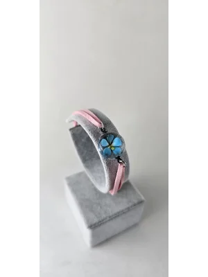 Benim Cam Atölyem Murano Papatya Bileklik Mini Takı