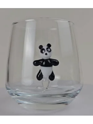 Benim Cam Atölyem Murano Panda Kahve Yanı Bardak