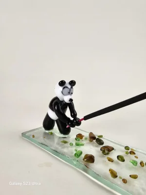 Benim Cam Atölyem Murano Panda Tütsülük