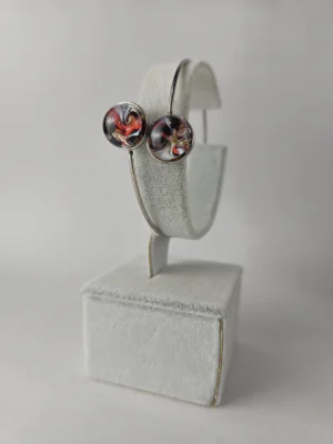 Benim Cam Atölyem Ebru Tekniği Çelik Murano Bilezik