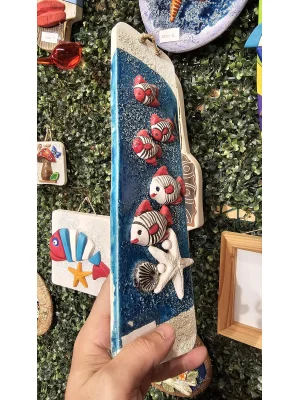 Benim Cam Atölyem Seramik Deniz Yıldızı ve Balık Tablo