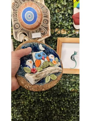 Benim Cam Atölyem Seramik Baykuş Tablo