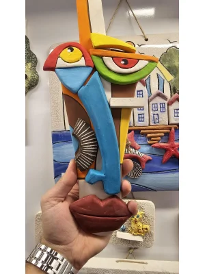 Benim Cam Atölyem Seramik Tablo Primitive Mask Tablo