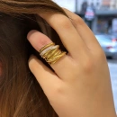 1 Sıra Taşlı 2 Renk Yüzük