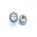 10ct Oval Taşlı Küpe