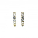 1.5cm Taşlı Halka Küpe