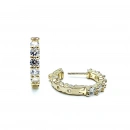 1.5cm Taşlı Halka Küpe